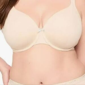 Cacique Size 40F Sand Beige Lightly Lined Full Coverage Underwire Bra! 118641